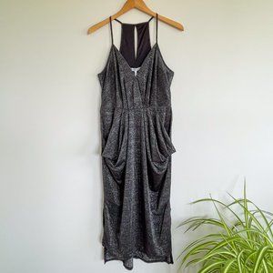 BCBGeneration | Midi Slip Dress | Black Metallic | Medium